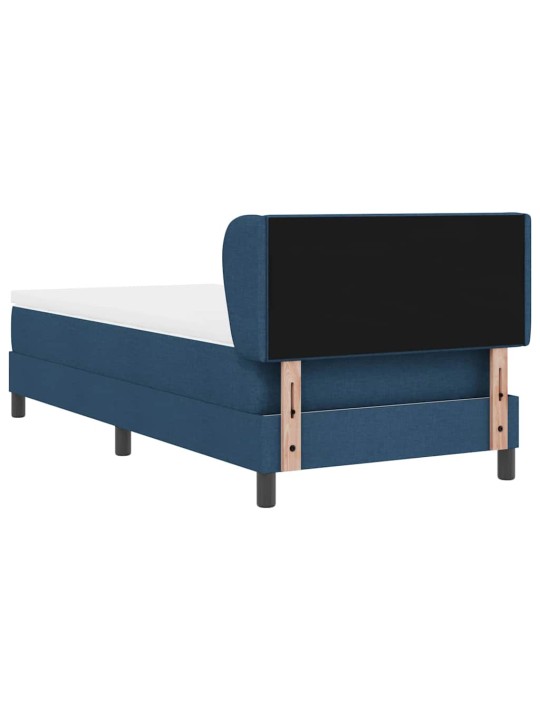Kontinentālā gulta ar matraci zila 80 x 200 cm audums