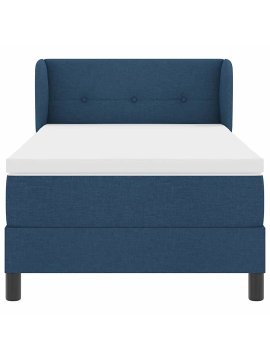 Kontinentālā gulta ar matraci zila 80 x 200 cm audums