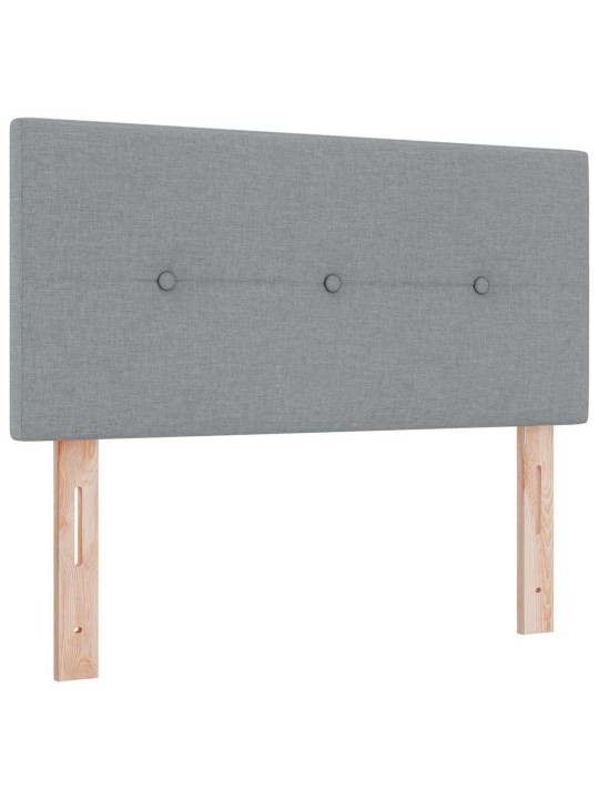 Kontinentālā gulta ar matraci gaiši pelēka 100 x 200 cm audums