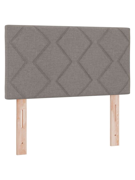 Kontinentālā gulta ar matraci pelēkbrūna 80 x 200 cm audums