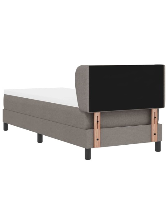 Kontinentālā gulta ar matraci pelēkbrūna 80 x 200 cm audums