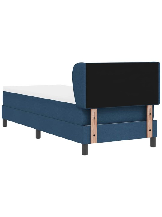Kontinentālā gulta ar matraci zila 80 x 200 cm audums