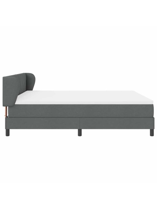 Kontinentālā gulta ar matraci tumši pelēka 180 x 200 cm audums