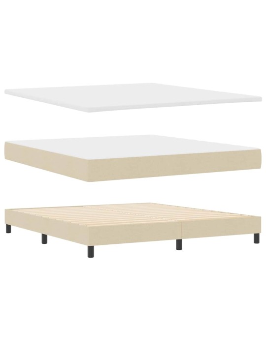 Kontinentālā gulta ar matraci krēmkrāsa 180 x 200 cm audums