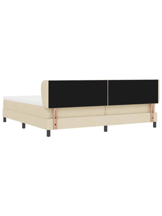 Kontinentālā gulta ar matraci krēmkrāsa 200 x 200 cm audums