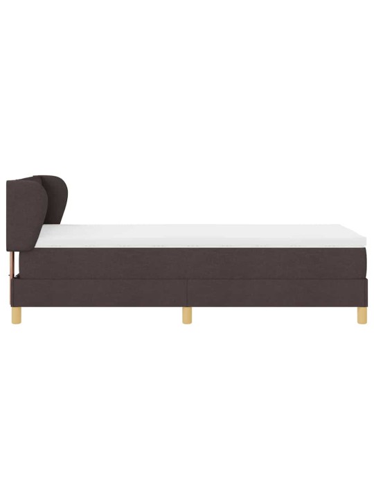 Gulta ar atsperēm un matraci krēmkrāsā 90x200 cm fabric