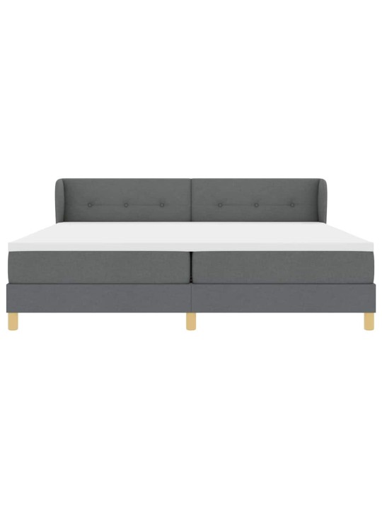Gulta ar atsperēm un matraci krēmkrāsā 90x200 cm fabric