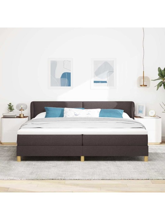 Gulta ar atsperēm un matraci krēmkrāsā 90x200 cm fabric