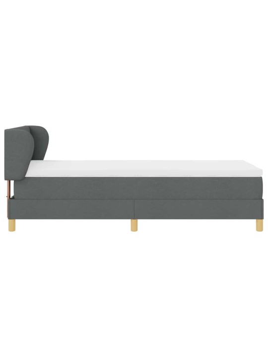 Gulta ar atsperēm un matraci krēmkrāsā 90x200 cm fabric