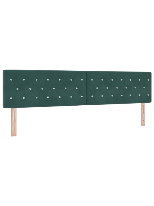 Gulta ar atsperēm un matraci tumši pelēka 80x200 cm samts