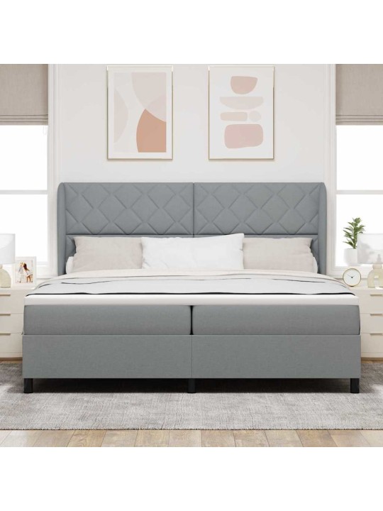 Kontinentālā gulta gaiši pelēka 200 x 200 cm audums