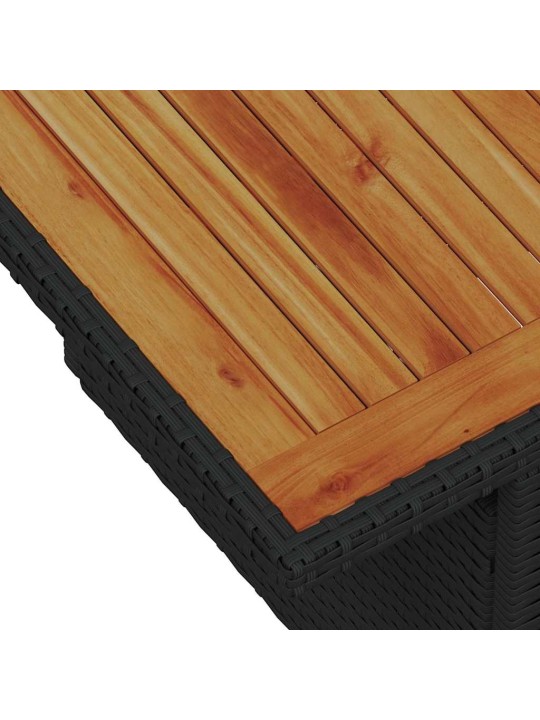 Dārza dīvānu komplekts 5 pcs melns un brūns 100 x 55 x 73 cm