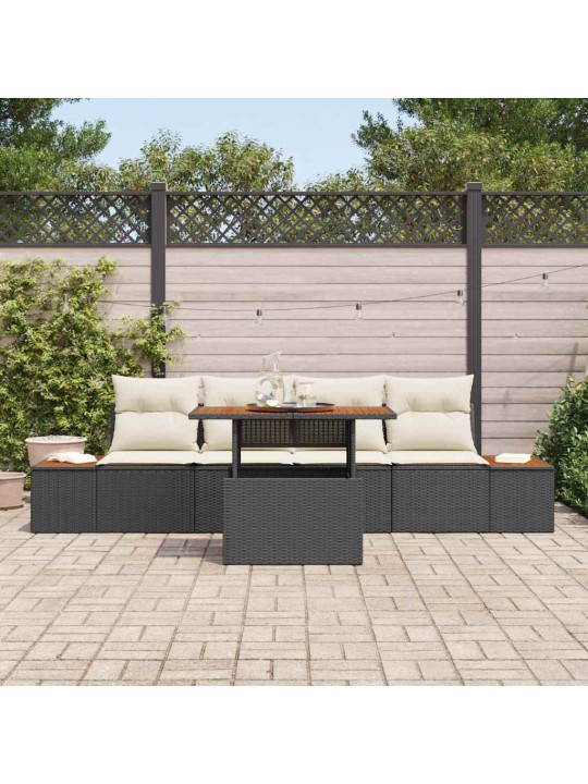 Dārza ēdamgalds 5 pcs melna un beigē 100 x 55 x 73 cm