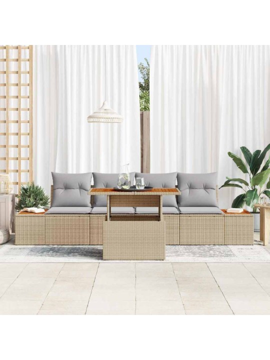 Dārza ēdamgalds 5 pcs bēšs un pelēks 100 x 55 x 73 cm