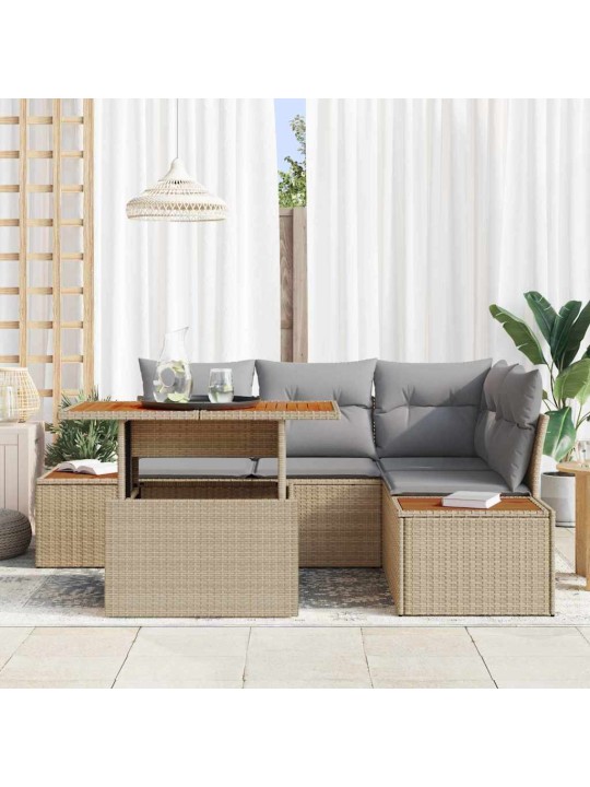 Dārza ēdamgalds 5 pcs bēšs un pelēks 100 x 55 x 73 cm