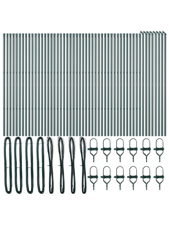 Žoga āķis 52 pcs zaļa 3.2 x 3.2 x 150 cm tērauds