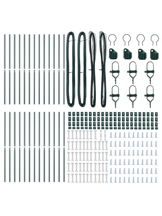 Žoga āķis 26 pcs zaļa 3.2 x 3.2 x 190 cm tērauds