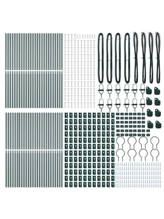 Žoga āķis 52 pcs zaļa 3.2 x 3.2 x 190 cm tērauds