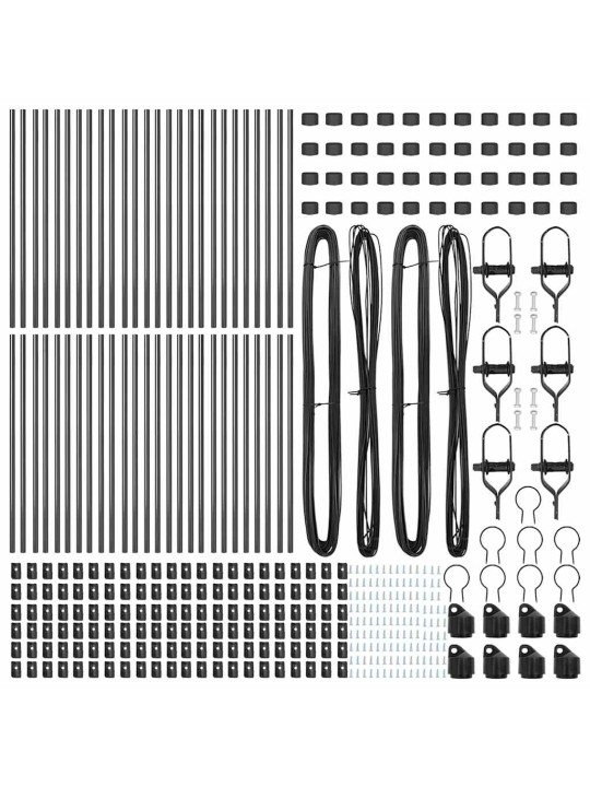 Žoga āķis 52 pcs pelēka 3.2 x 3.2 x 80 cm tērauds