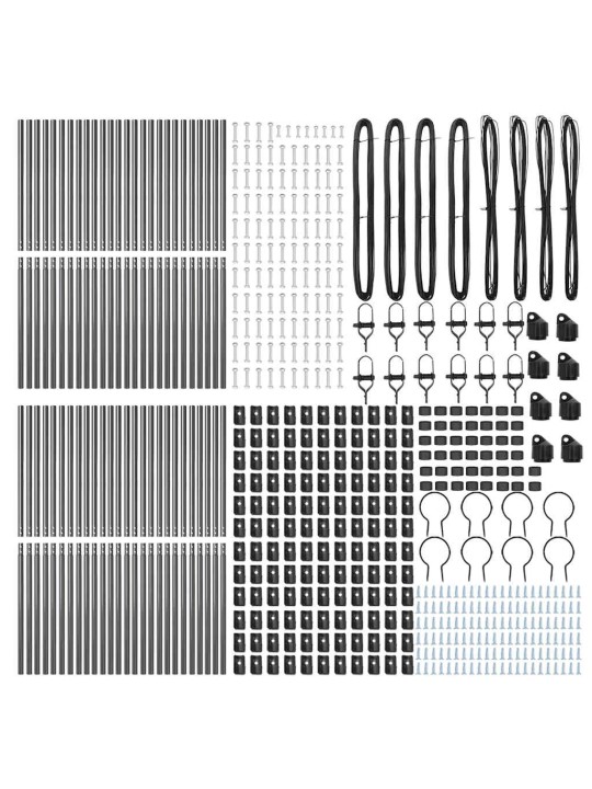 Žoga āķis 52 pcs pelēka 3.2 x 3.2 x 170 cm tērauds