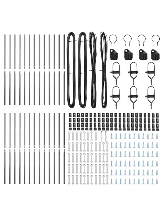 Žoga āķis 26 pcs pelēka 3.2 x 3.2 x 200 cm tērauds