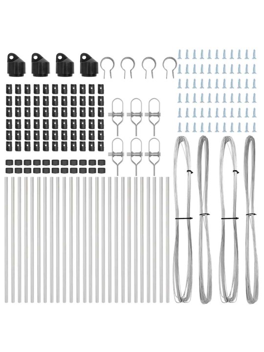 Žoga āķis 26 pcs sudraba 3.2 x 3.2 x 80 cm tērauds