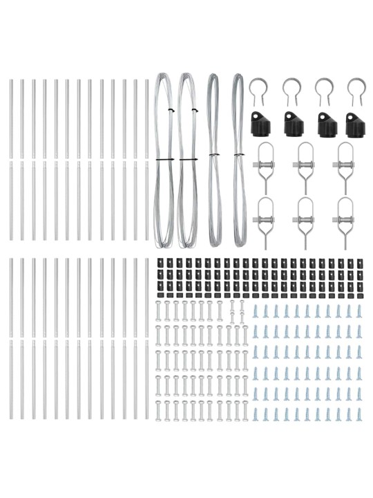 Žoga āķis 26 pcs sudraba 3.2 x 3.2 x 150 cm tērauds