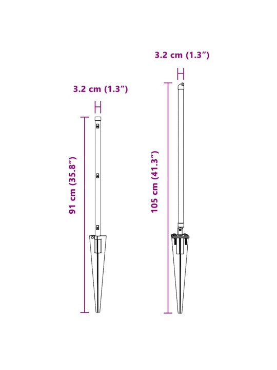 Žoga āķis 26 pcs sudraba 3.2 x 3.2 x 60 cm tērauds
