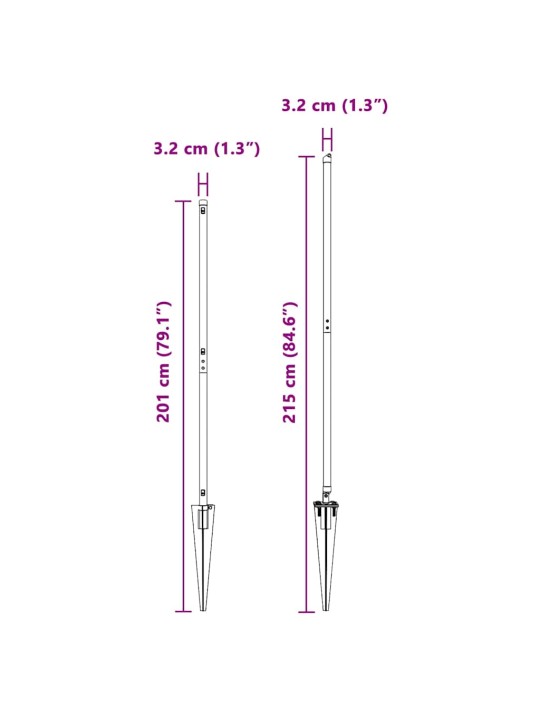 Žoga āķis 26 pcs sudraba 3.2 x 3.2 x 170 cm tērauds