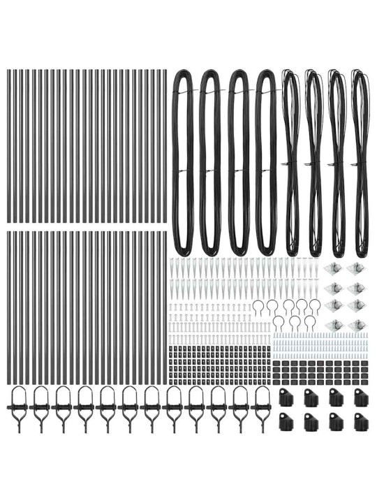 Žoga āķis 52 pcs sudraba 3.2 x 3.2 x 60 cm tērauds