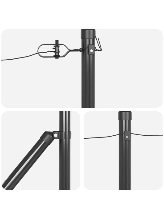 Žoga āķis 52 pcs sudraba 3.2 x 3.2 x 100 cm tērauds