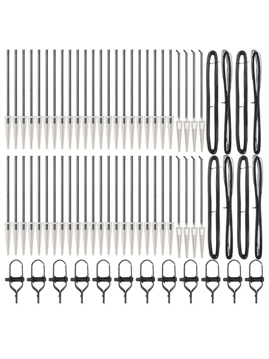 Žoga āķis 52 pcs sudraba 3.2 x 3.2 x 100 cm tērauds