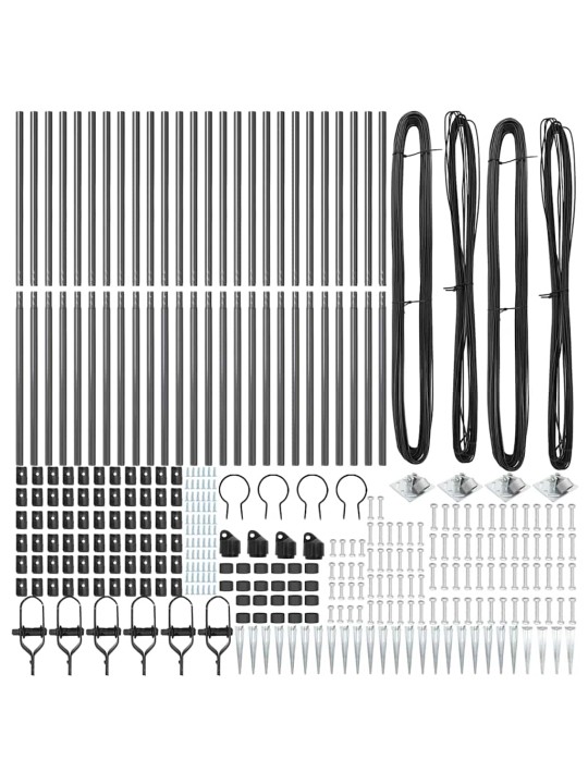 Žoga āķis 26 pcs sudraba 3.2 x 3.2 x 160 cm tērauds