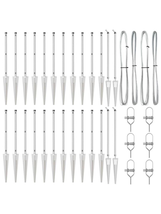 Žoga āķis 26 pcs sudraba 3.2 x 3.2 x 80 cm tērauds