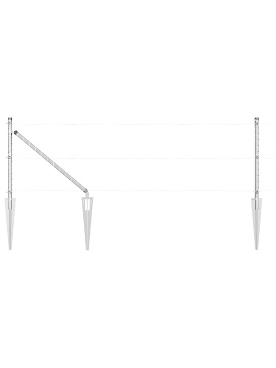Žoga āķis 52 pcs sudraba 3.2 x 3.2 x 120 cm tērauds