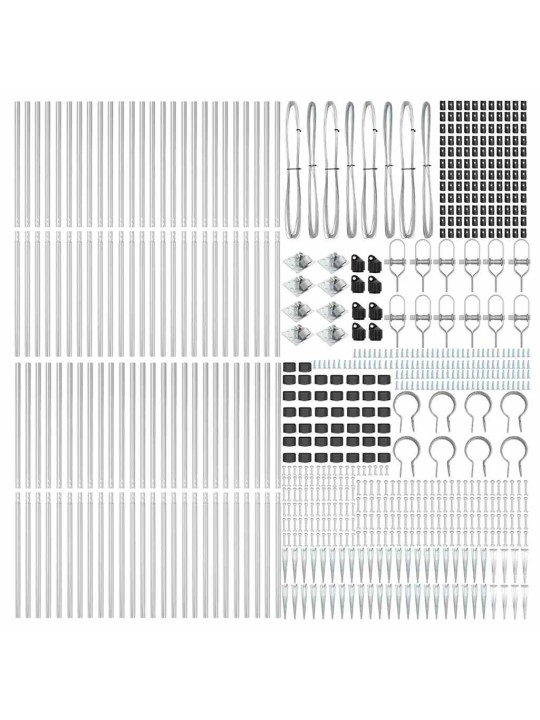 Žoga āķis 52 pcs sudraba 3.2 x 3.2 x 170 cm tērauds