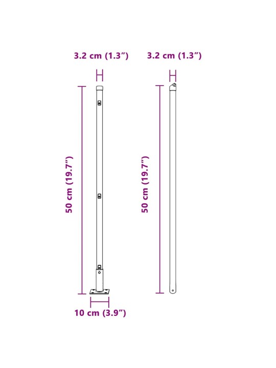 Žoga āķis 26 pcs sudraba izmērs: 3.2 x 3.2 x 50 cm tērauds