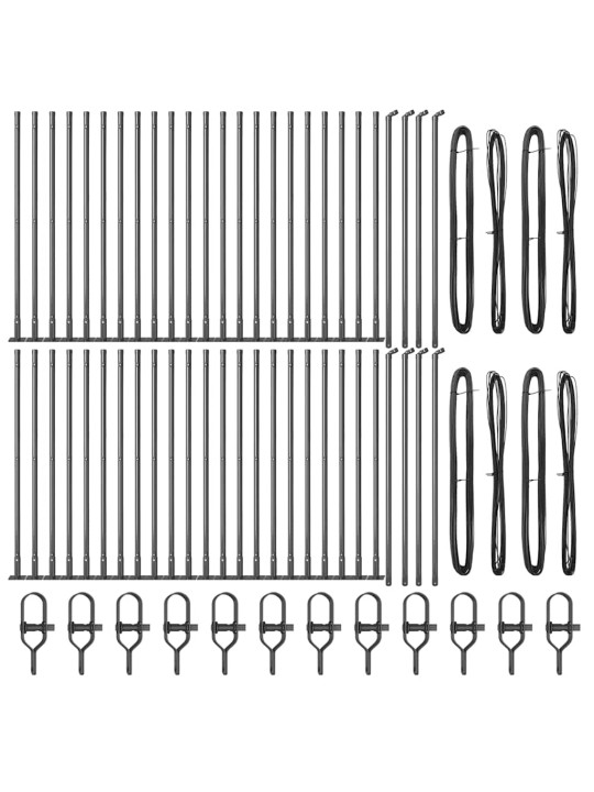 Žoga āķis 52 pcs sudraba izmērs: 3.2 x 3.2 x 50 cm tērauds
