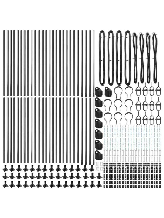 Žoga āķis 52 pcs sudraba 3.2 x 3.2 x 140 cm tērauds