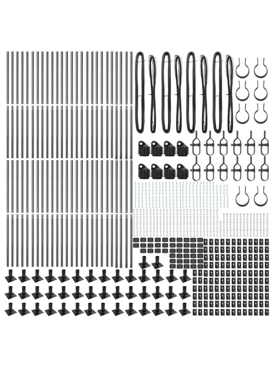 Žoga āķis 52 pcs sudraba 3.2 x 3.2 x 140 cm tērauds