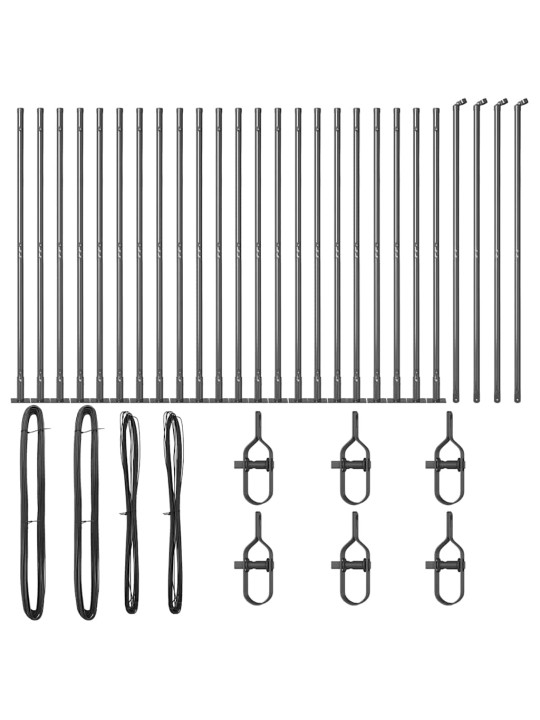 Žoga āķis 26 pcs sudraba izmērs: 3.2 x 3.2 x 83.5 cm tērauds