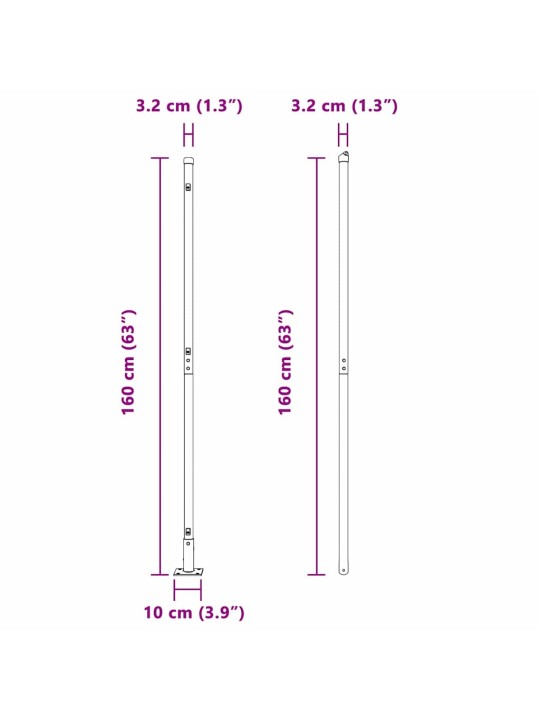 Žoga āķis 26 pcs sudraba izmērs: 3.2 x 3.2 x 83.5 cm tērauds