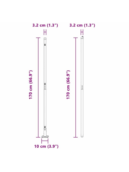 Žoga āķis 26 pcs sudraba izmērs: 3.2 x 3.2 x 88.5 cm tērauds