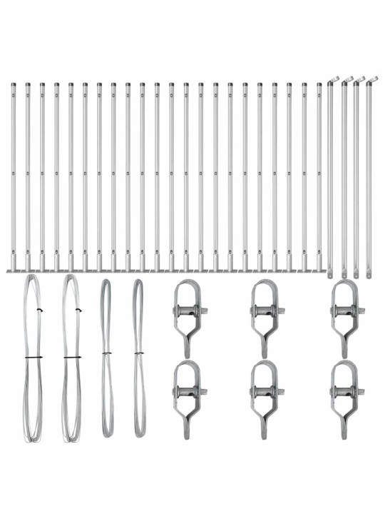 Žoga āķis 26 pcs sudraba izmērs: 3.2 x 3.2 x 110 cm tērauds