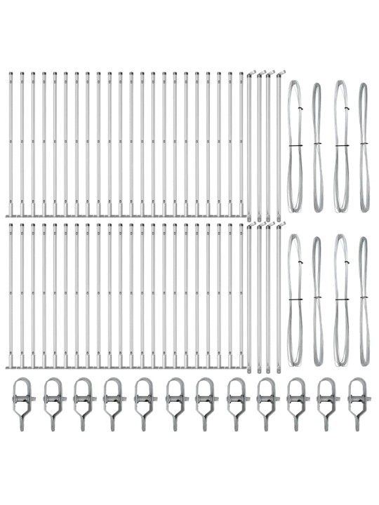 Žoga āķis 52 pcs sudraba izmērs: 3.2 x 3.2 x 110 cm tērauds
