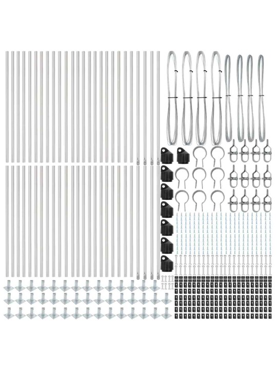 Žoga āķis 52 pcs sudraba izmērs: 3.2 x 3.2 x 110 cm tērauds