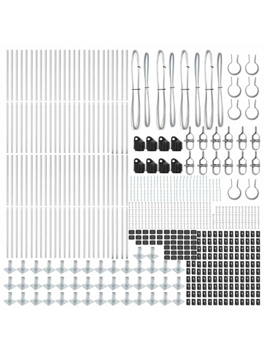 Žoga āķis 52 pcs sudraba 3.2 x 3.2 x 140 cm tērauds