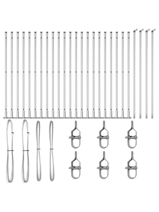 Žoga āķis 26 pcs sudraba izmērs: 3.2 x 3.2 x 83.5 cm tērauds