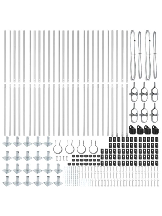 Žoga āķis 26 pcs sudraba izmērs: 3.2 x 3.2 x 83.5 cm tērauds