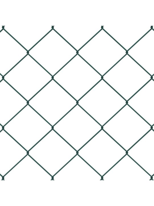 Ķēdes žogs ar stabiem zaļa 1.2 x 25 m tērauds
